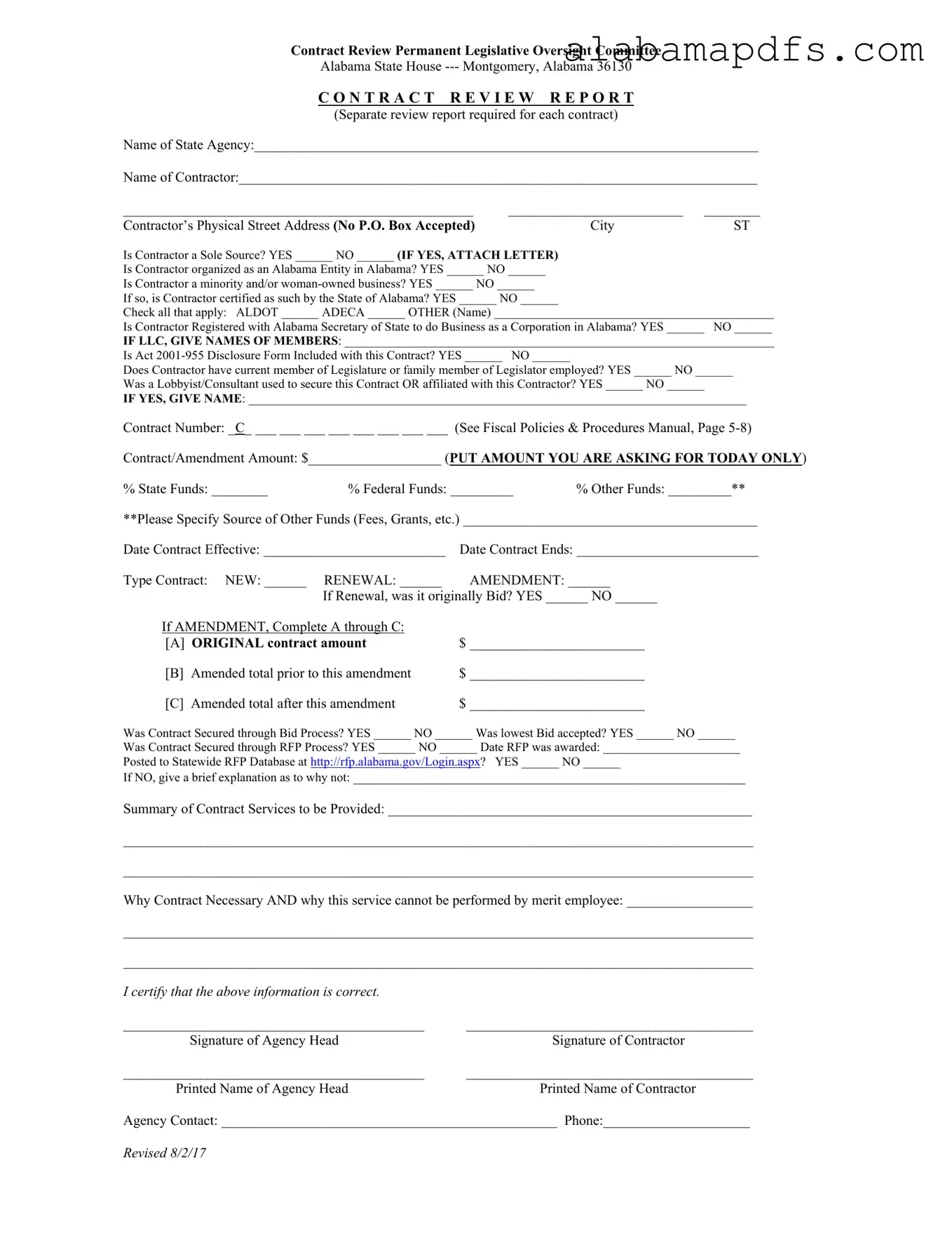 Alabama Contract Template