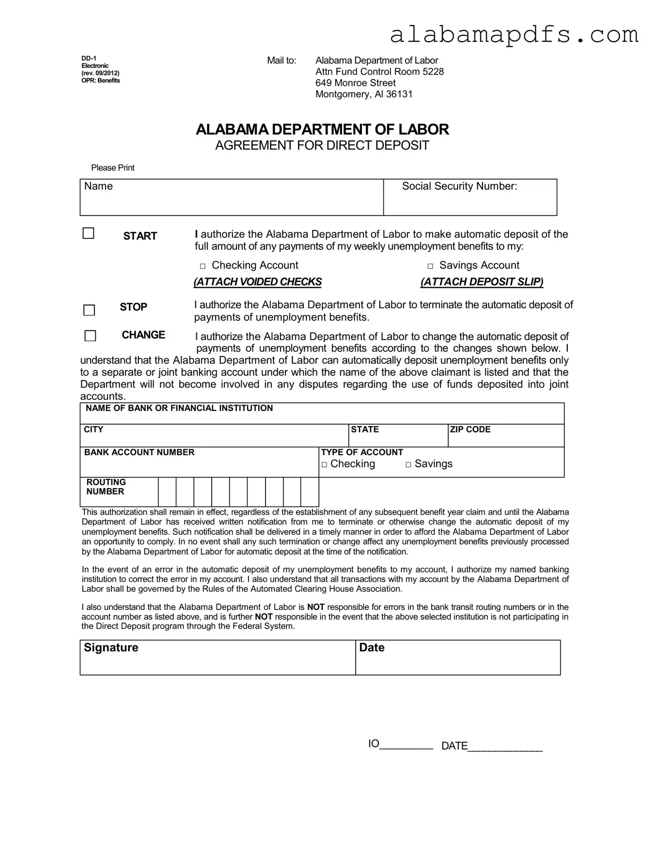 Alabama Dd 1 Template