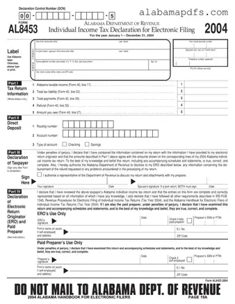 Alabama 8453 Template