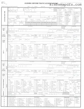 Alabama Uniform Traffic Report Template